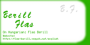 berill flas business card